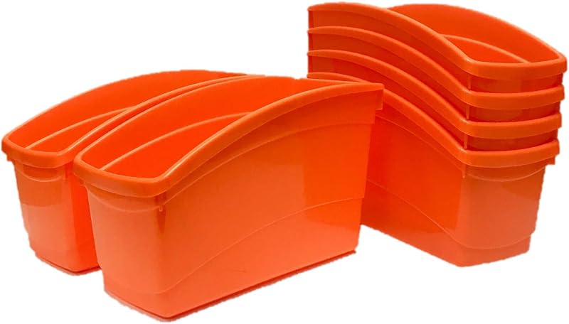 Contenedores libros naranja pack 6