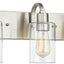 Lámpara tocador 3 luces níquel cepillado vidrio transparente