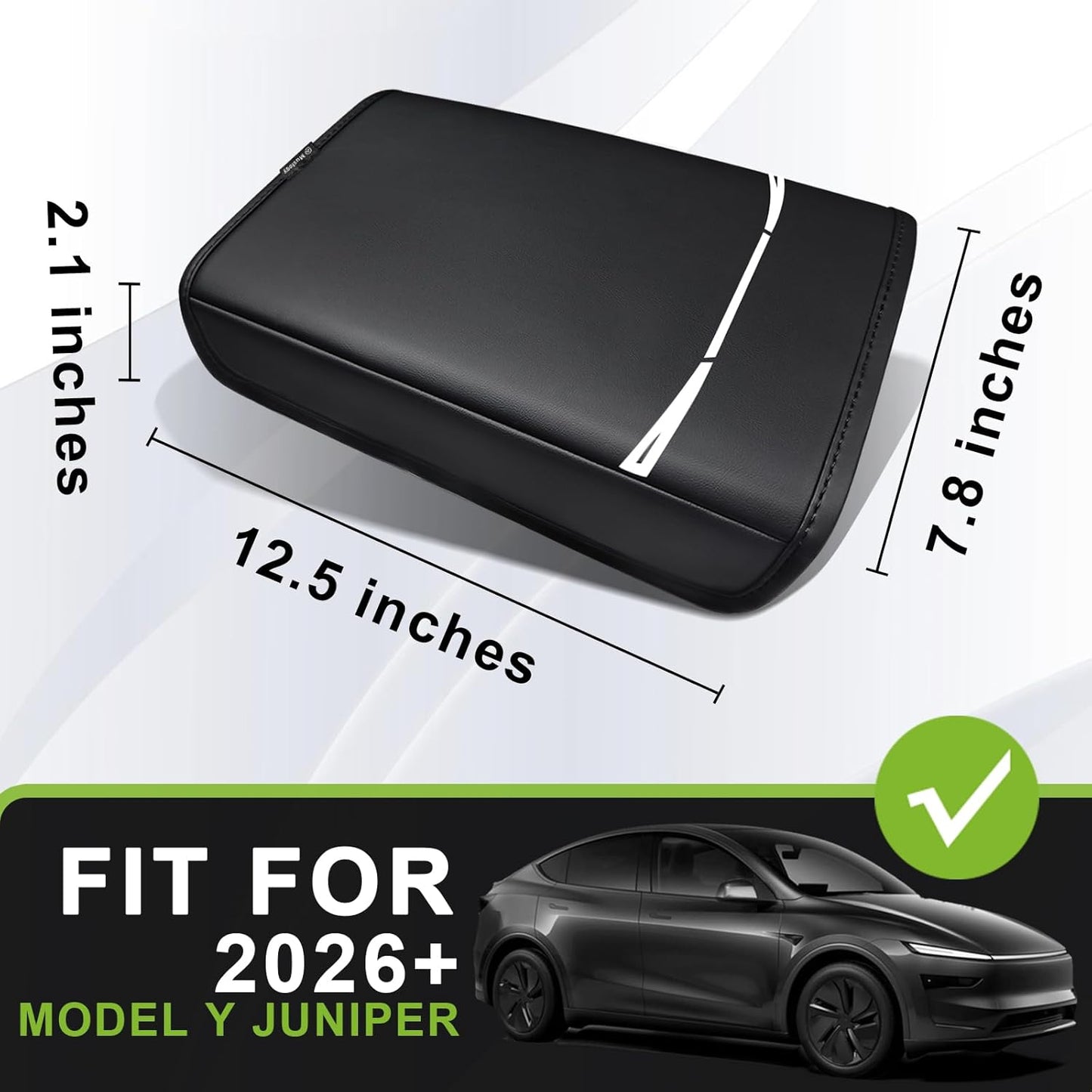 Funda reposabrazos consola Tesla Model Y 2026 cuero vegano