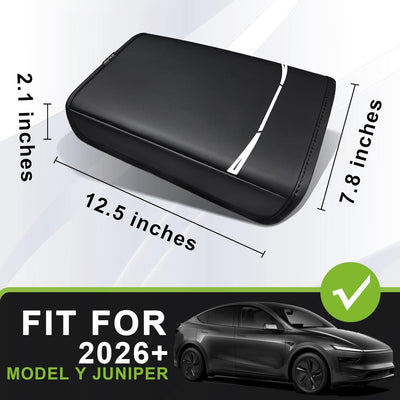 Funda reposabrazos consola Tesla Model Y 2026 cuero vegano