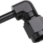 Adaptador manguera 1/4" giratorio aluminio negro