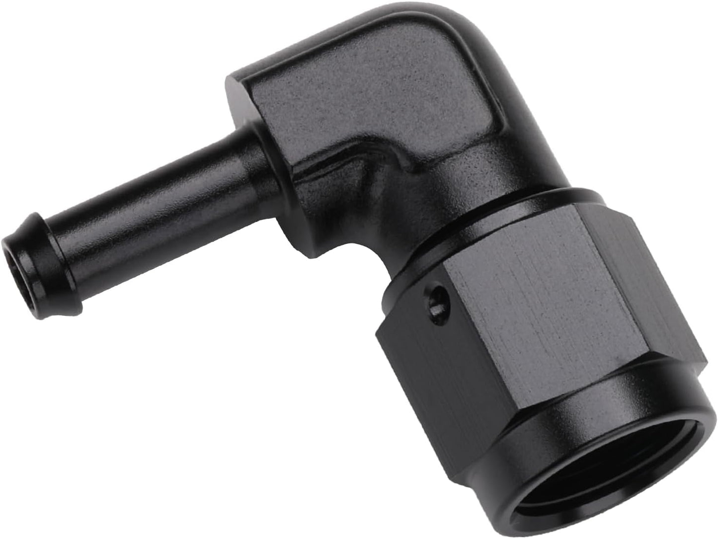 Adaptador manguera 1/4" giratorio aluminio negro
