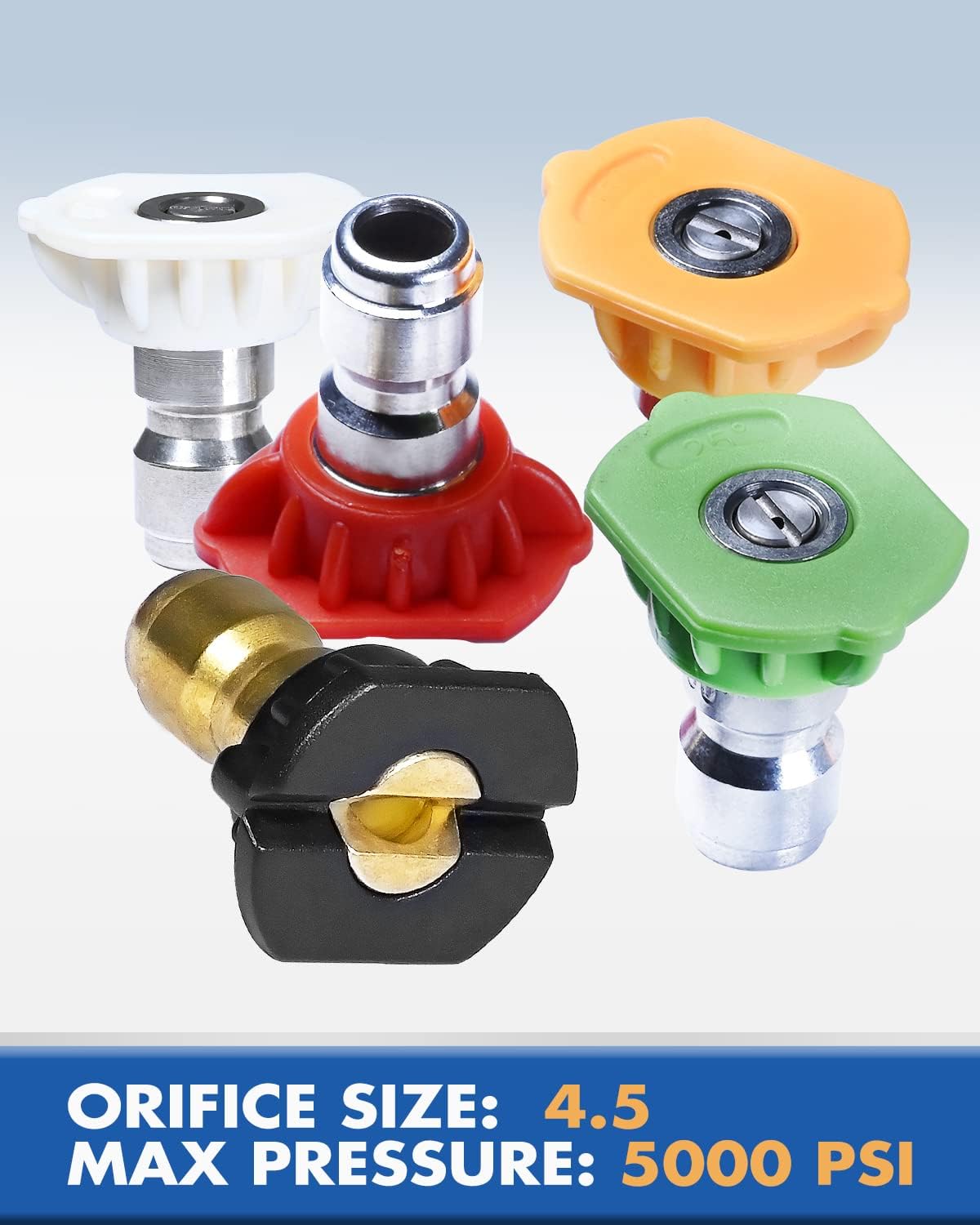 Puntas boquilla lavadora presión 5000 PSI 1/4" set 5
