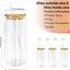4 Vases Acrílicos Globo Nieve 20oz Con Tapa Bambú Popote Blanco