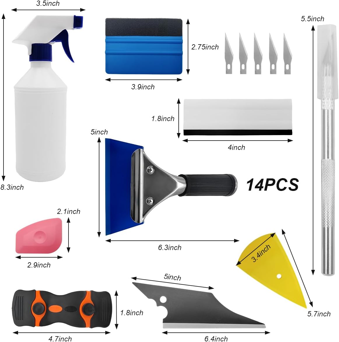 Kit 14 Pzas Aplicador Tinte Ventana Coche