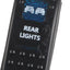 Soporte LED azul luz trasera auto con conmutador