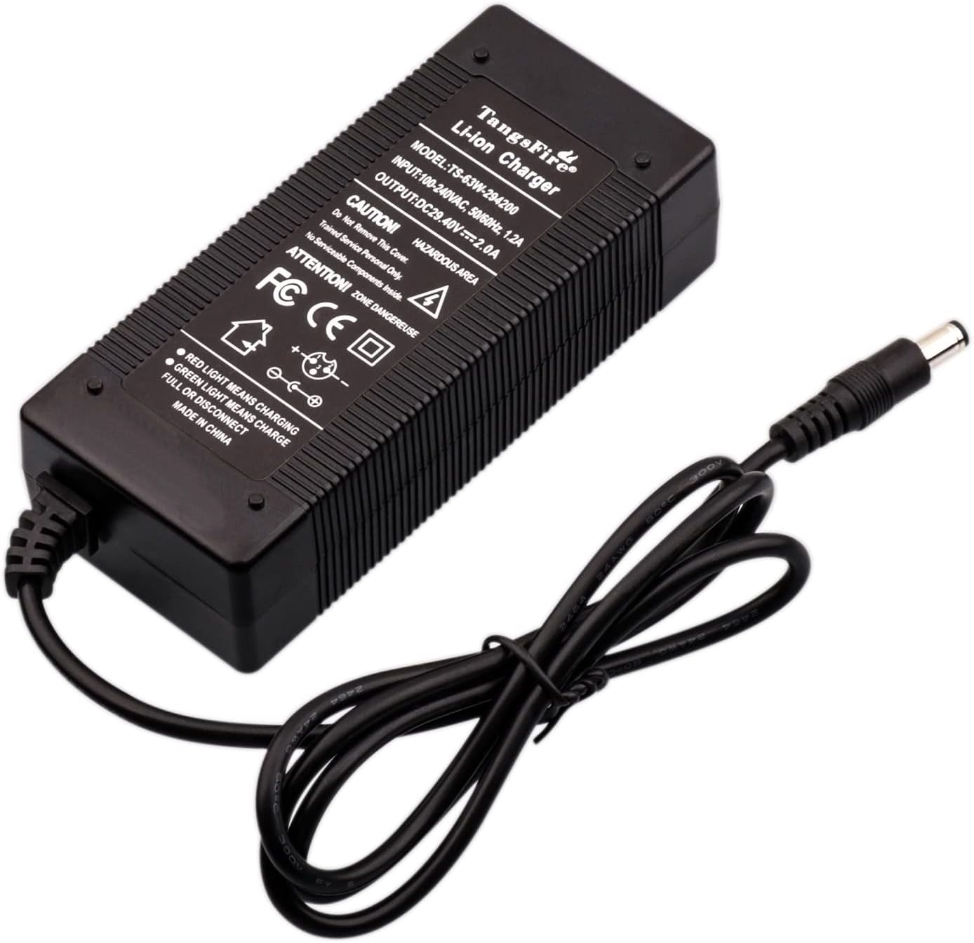Cargador 29.4V para batería litio 7S sillas ruedas plegables negro