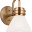 Aplique pared 9.5pulg luz cristal opalino bronce champán