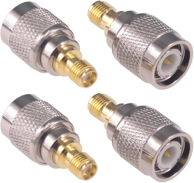 4 Pzas Adaptador TNC macho a SMA hembra RF