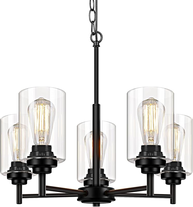 Lámpara araña 5 luces 19.8pulg comedor sala industrial