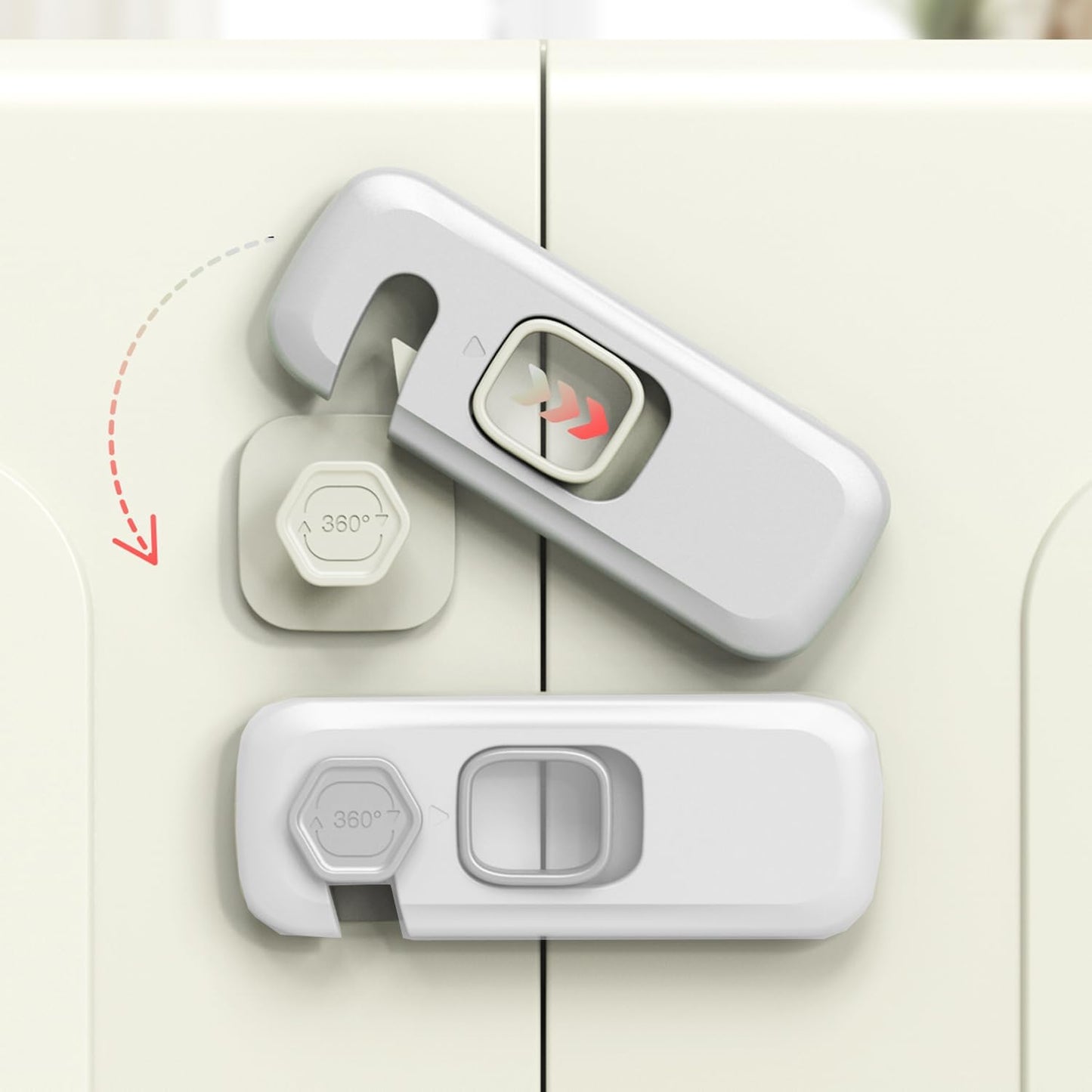 5 Cerraduras Nevera Infantil con Adhesivo para Puertas
