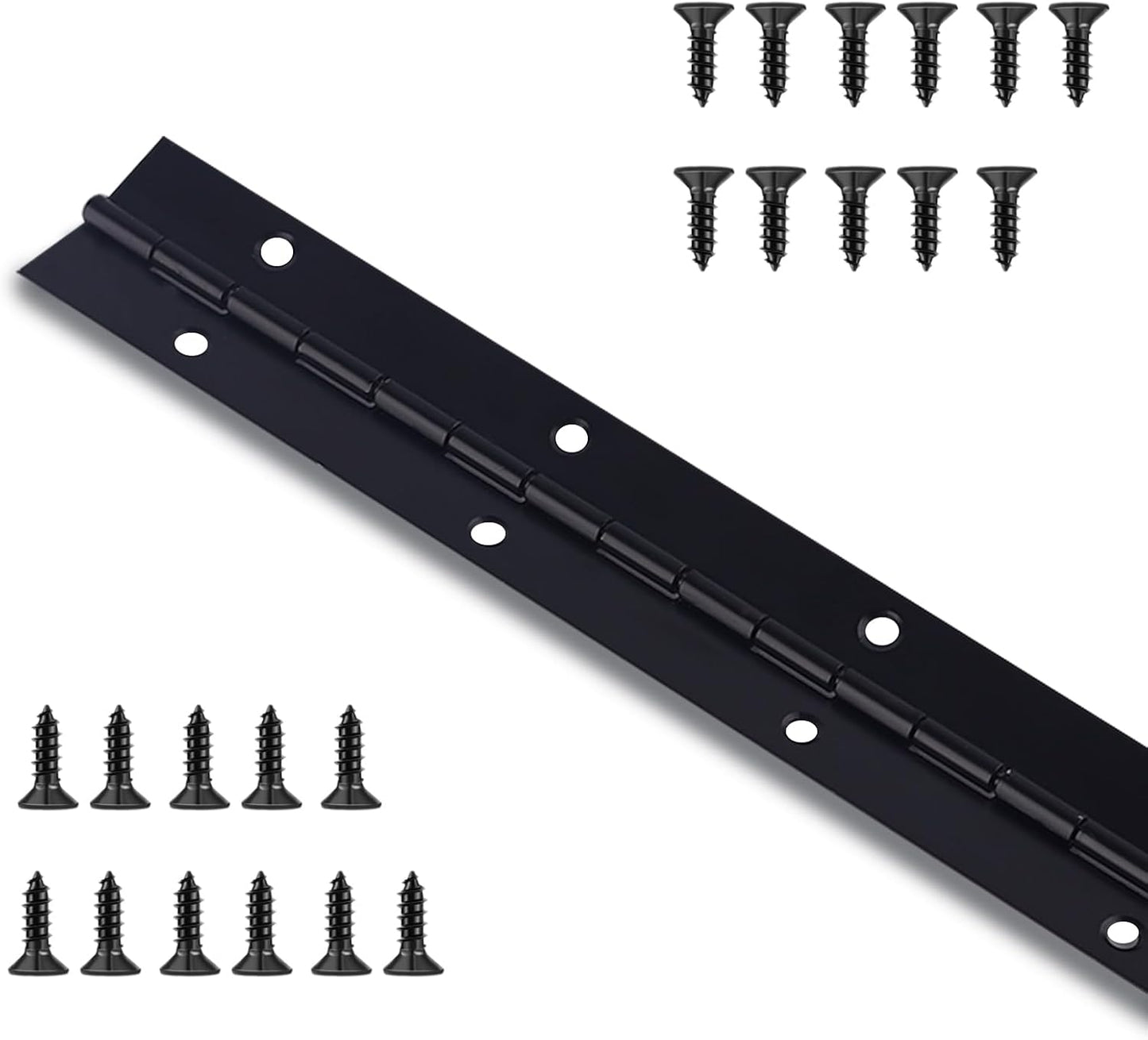 Bisagra piano acero inox 36pulg x1.2pulg negra gabinetes