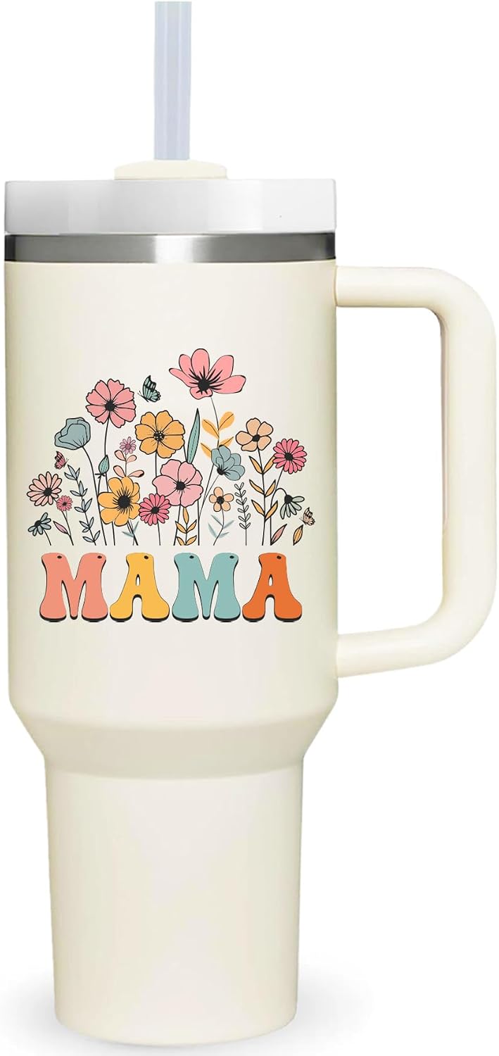 Vaso 40oz con asa regalo para mamá