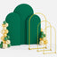 Soporte arco boda dorado 6-7.2ft con cubierta verde oscuro