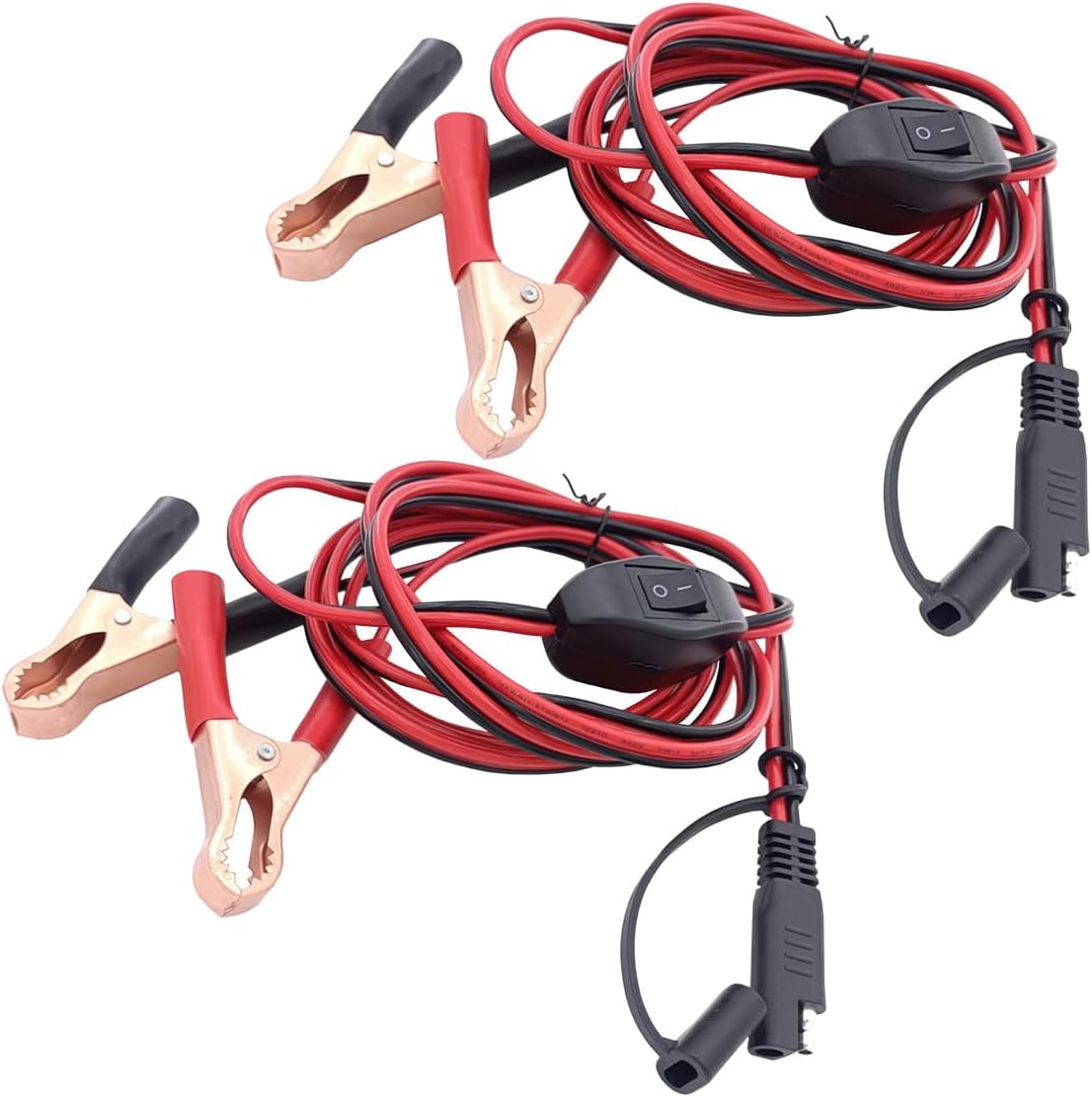 Arnés cables SAE 8" 12V motocicleta con interruptor