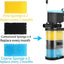 Esponjas filtro acuario 8 bloques 2 gruesas 2 finas 4 carbonizadas