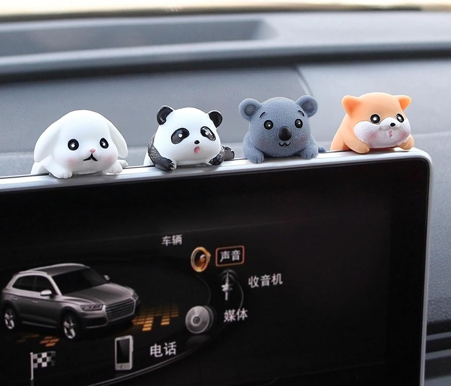 Figuras animales decoración para espejo retrovisor 4pcs