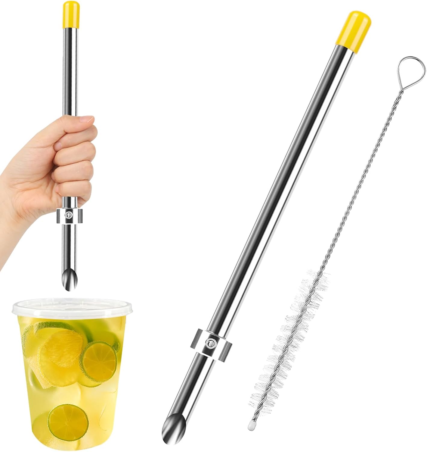 Perforador paja acero inox 316 para tapas plástico