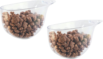 Set 2 cucharas plástico transparente 5x2x2.75"