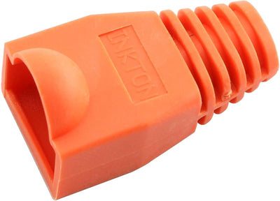 100 Pzas Cable Ethernet CAT6 RJ45 Conector Botas Naranja