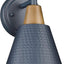 Aplique pared 1 luz metal martillado para espejo dormitorio