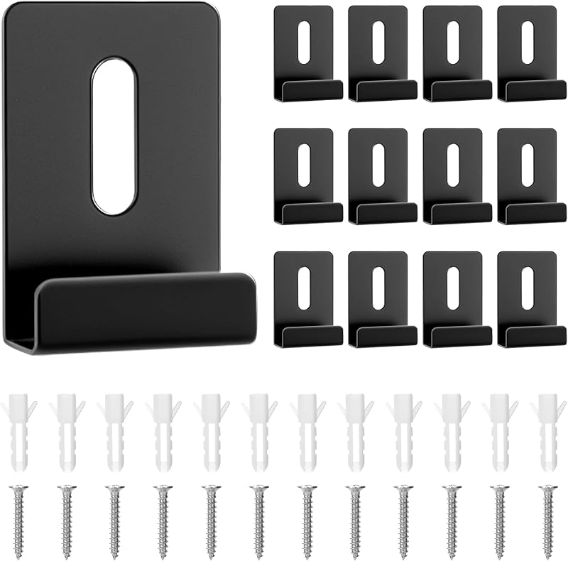 Kit 12 clips soporte espejo metal ganchos sin marco
