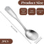 2 Cucharas Acero Inox 6.4pulg Redondas para Sopa y Postres
