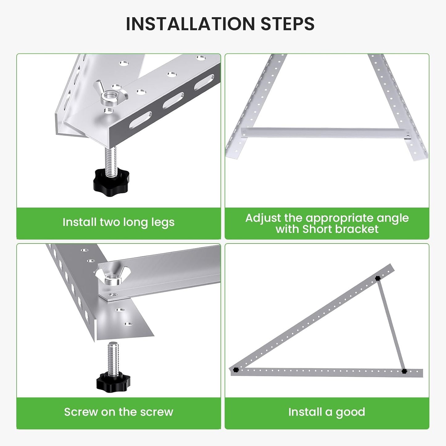 Soportes paneles solares 41pulg aluminio ajustables