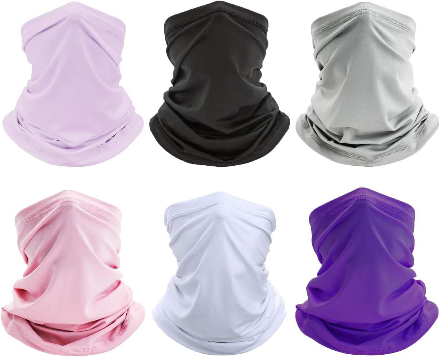 6 Pzas Máscara Facial Bandana Polaina Cuello Transpirable