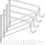 4 Soportes Barra Armario 10.9x12.3" Blanco