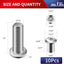 Set 10 tornillos cabeza plana hex 1/4-20 x 3/4 acero inox 304