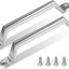 Manija puerta RV acero inox 2 Pzas con tornillos