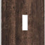 Cubierta interruptor madera rústica marrón oscuro 1 gang