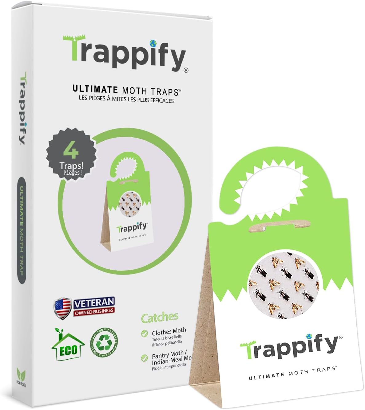 Trampas adhesivas para polillas pack 4 despensa armarios