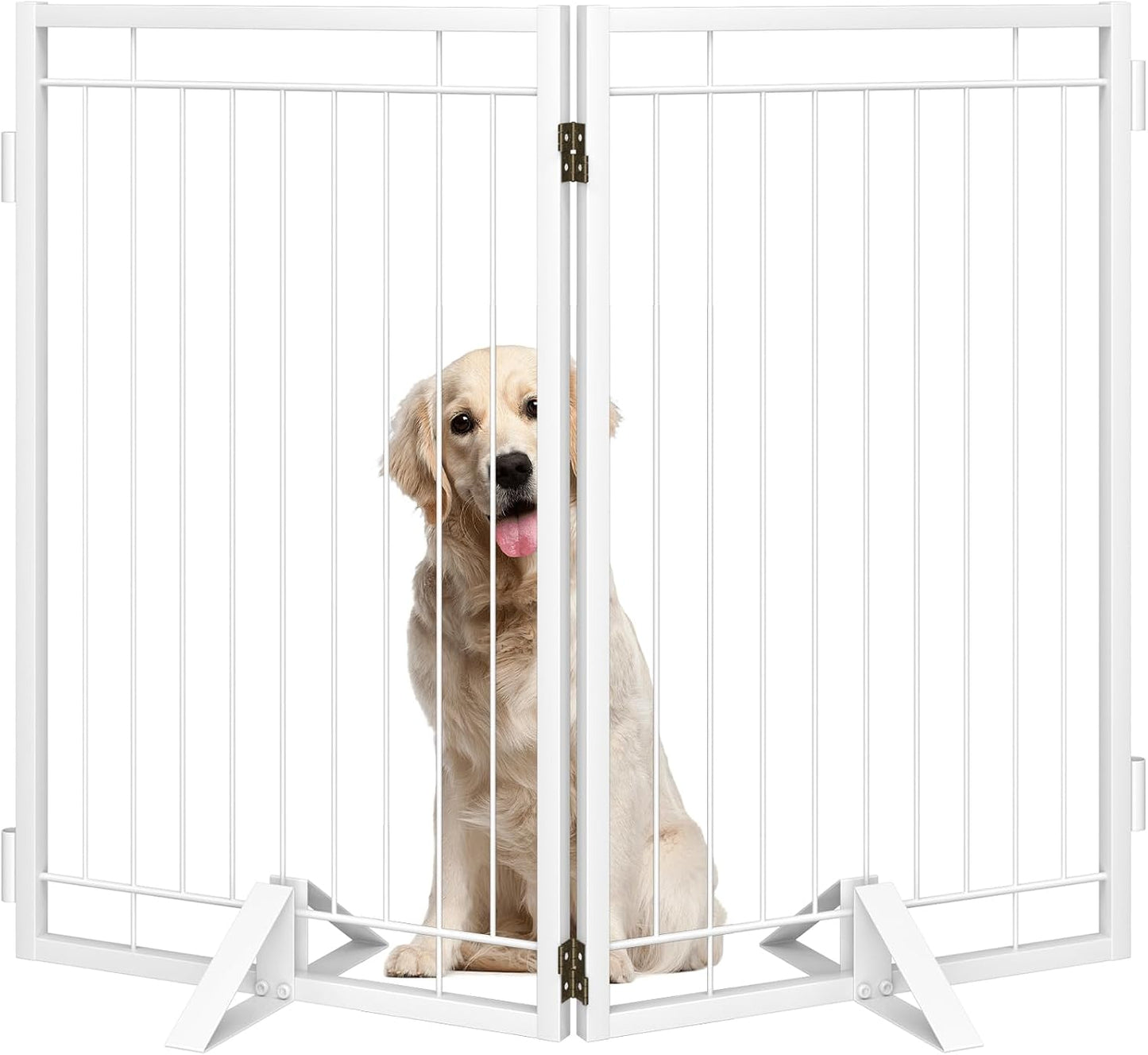 Puerta plegable metal para perros gatos 40pulg