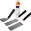 Kit basic parrilla plana con espátulas y raspador