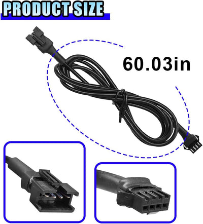 Cable extensión LED RGB 60pulg con conector hembra y macho