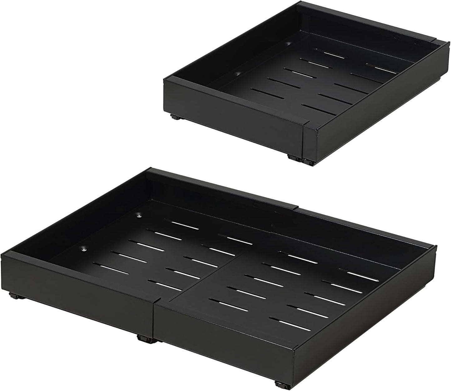 Organiz. cajón extensible estante negro
