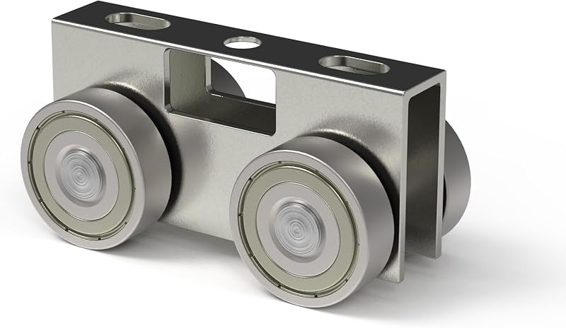 Carro rodillos montaje 4 ruedas pernos canales 1-5/8"