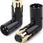 2 Adaptadores XLR 90 grados negro y terminador DMX 120 ohmios