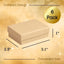 6 Pzas Cajas Regalo Joyería 3.1x2.25" Con Algodón Marrón