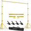 Soporte telón fondo oro titanio 10x8.5pies estudio ajustable