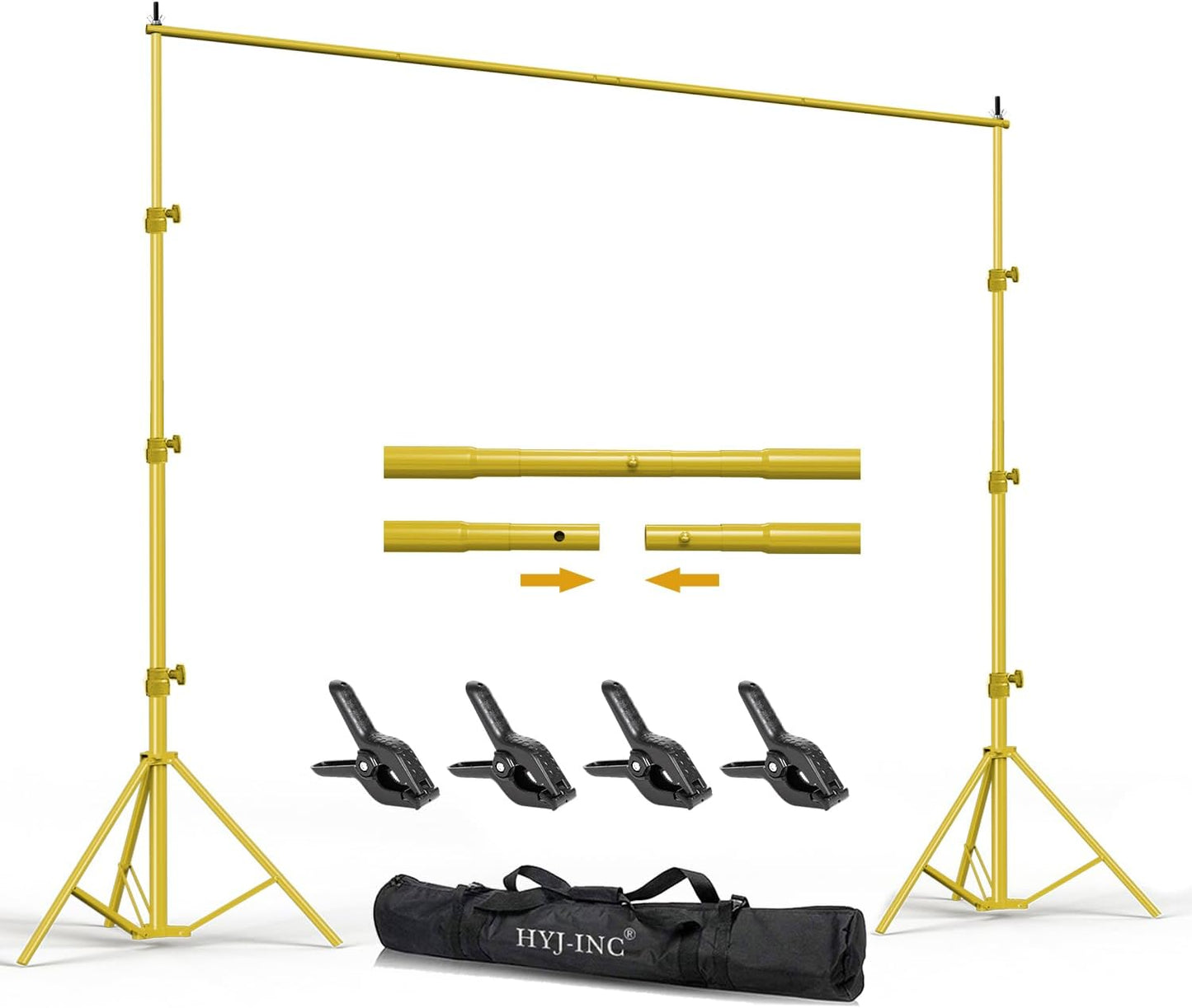 Soporte telón fondo oro titanio 10x8.5pies estudio ajustable