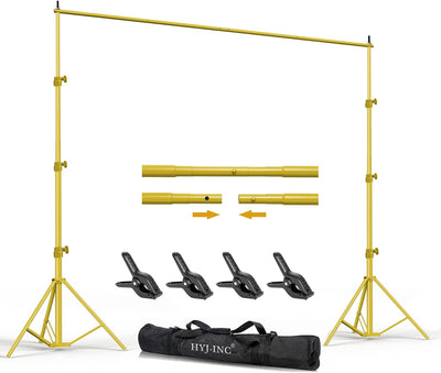 Soporte telón fondo oro titanio 10x8.5pies estudio ajustable