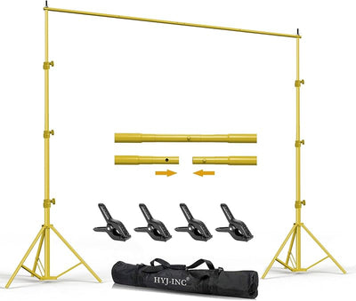 Soporte telón fondo oro titanio 10x8.5pies estudio ajustable