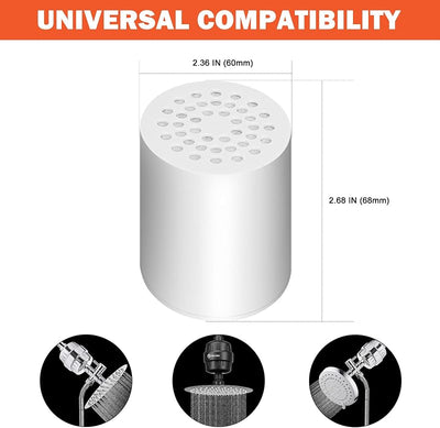 Cartucho filtro ducha 15 etapas universal elimina cloro