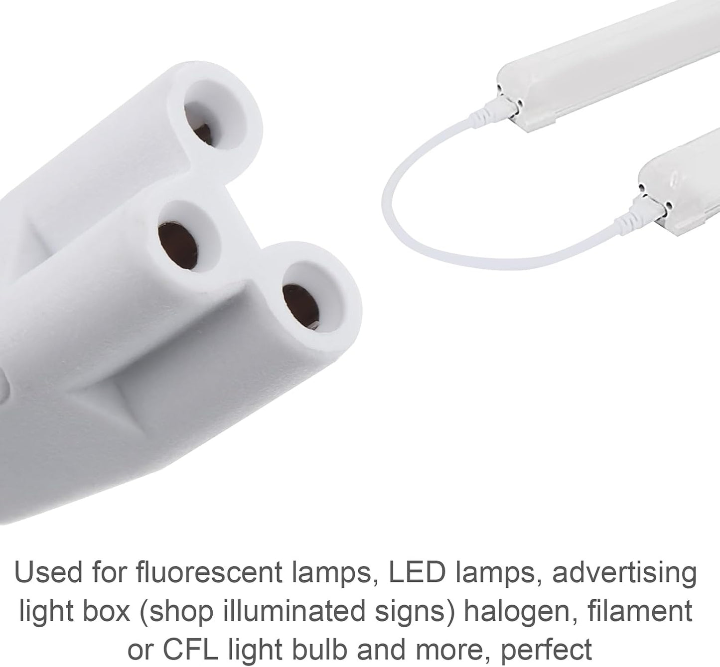 Cable conector LED T5 T8 extensible 1pie 3pines paquete 10