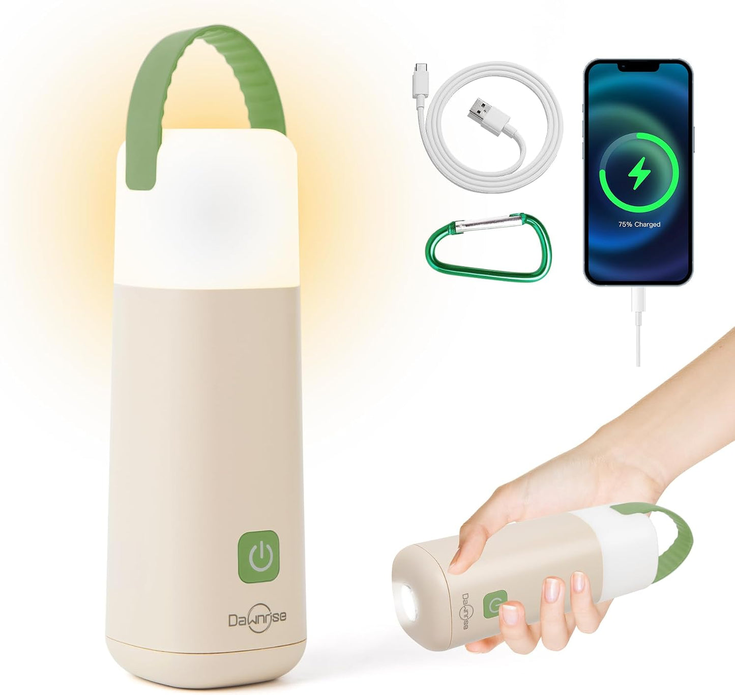 Linterna LED recargable 4 modos luz roja resistente agua