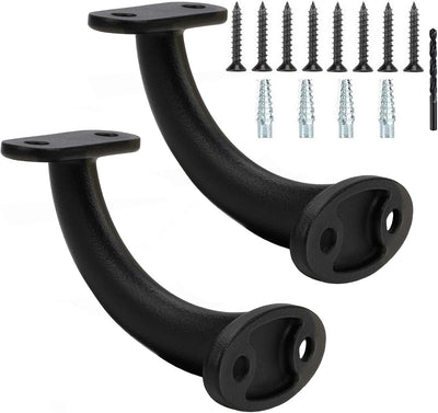 Soporte barandilla acero inox 2unid negro con s de montaje