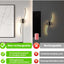 2 Apliques Pared Led Negro Regulable Control Remoto